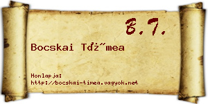 Bocskai Tímea névjegykártya